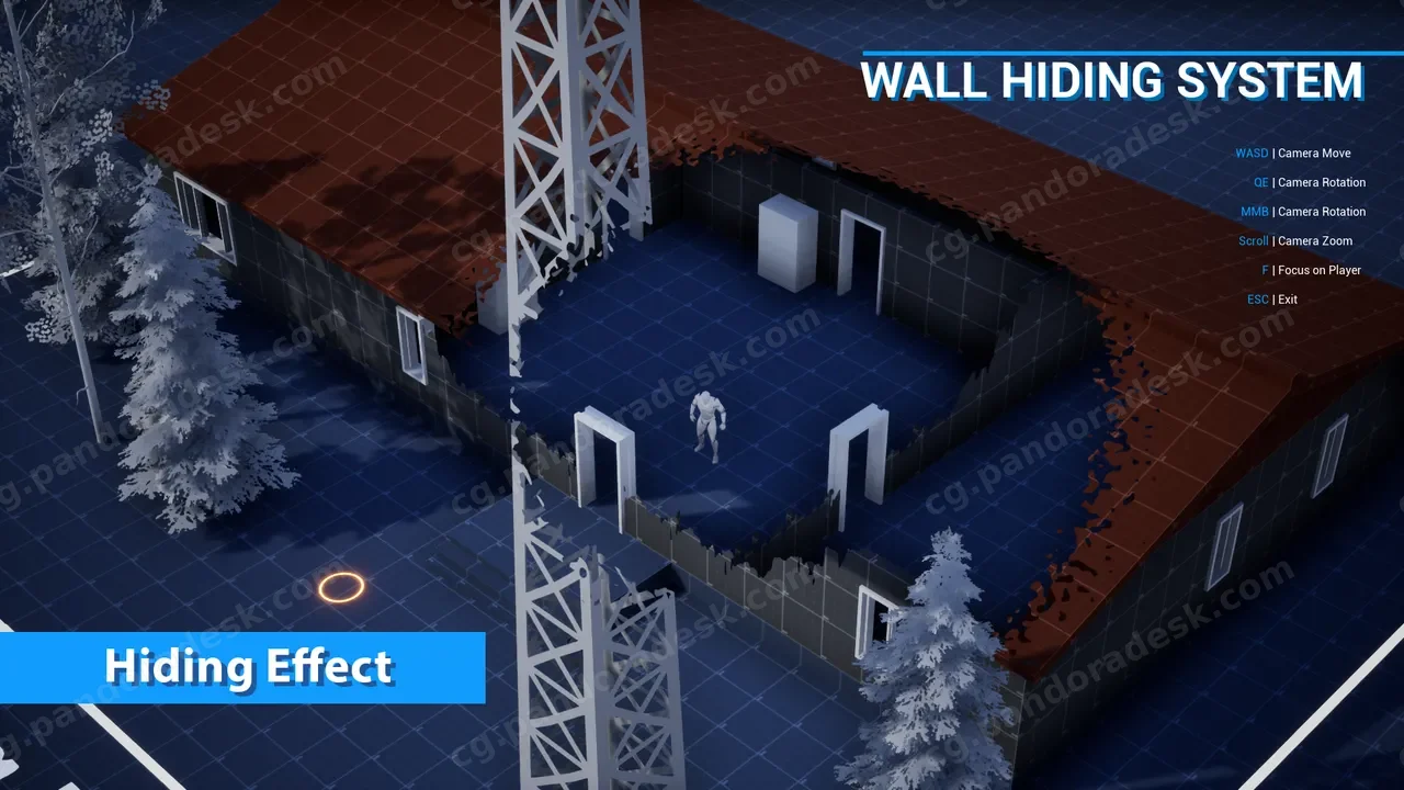 墙壁隐藏透视材质蓝图系统 Wall Hiding System