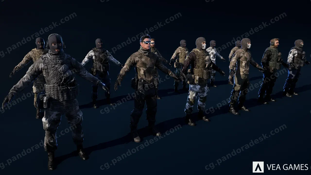 恐怖分子/武装暴徒-CharGen: Enemy Soldiers Pack