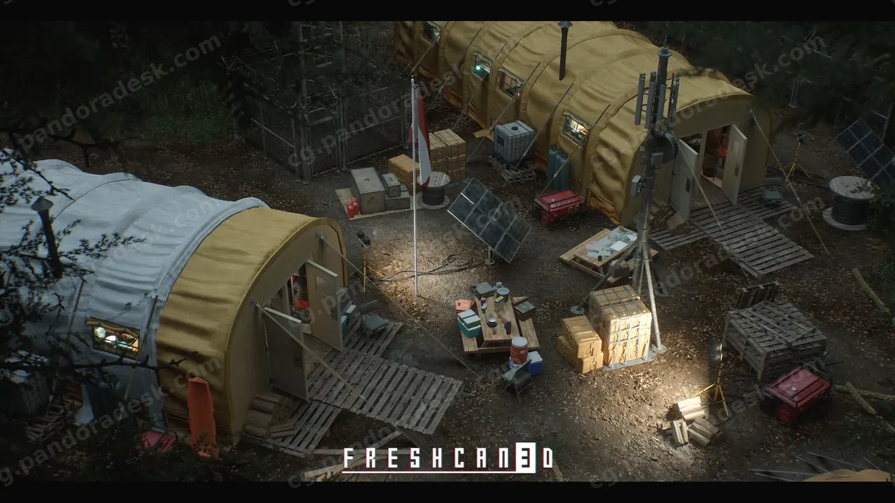 生存露营帐篷道具环境场景 - Research Tent Environment
