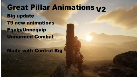 大支柱动画集控制 rig 动画 Great Pillar Animset Control Rig Animations
