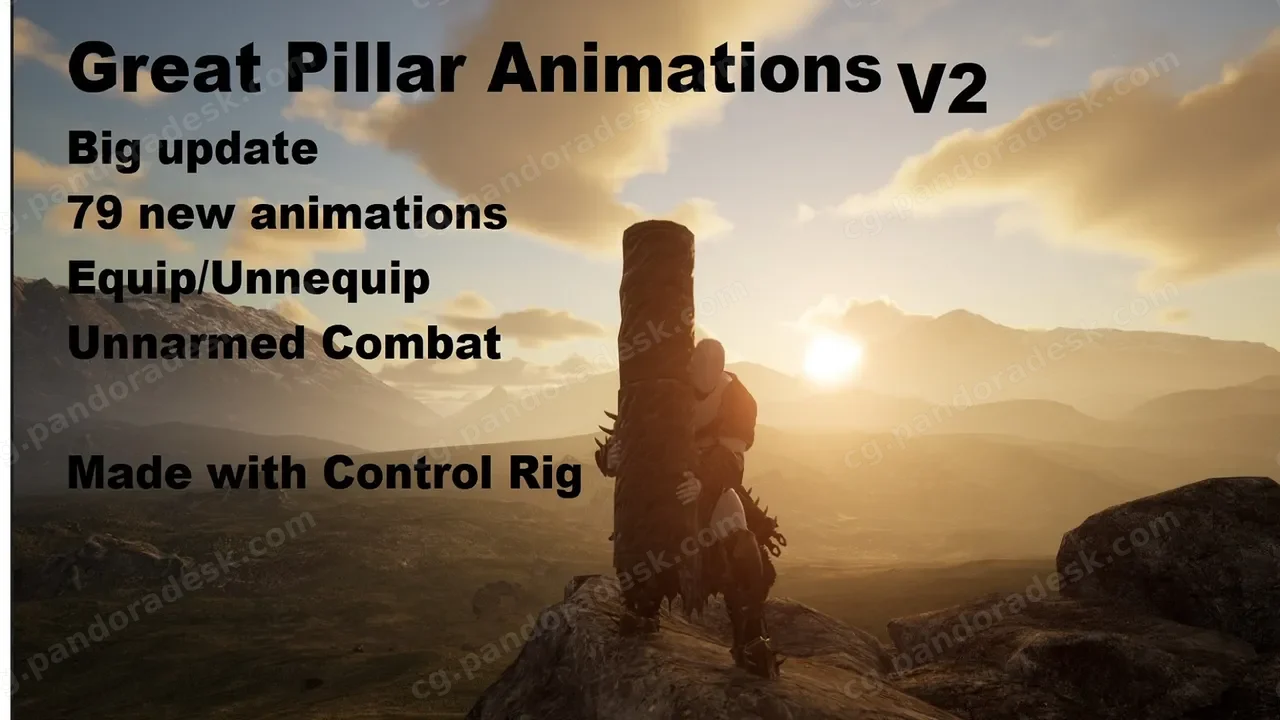 大支柱动画集控制 rig 动画 Great Pillar Animset Control Rig Animations