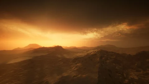 极光天空山脉沙漠场景 - Elite Landscapes: Desert II