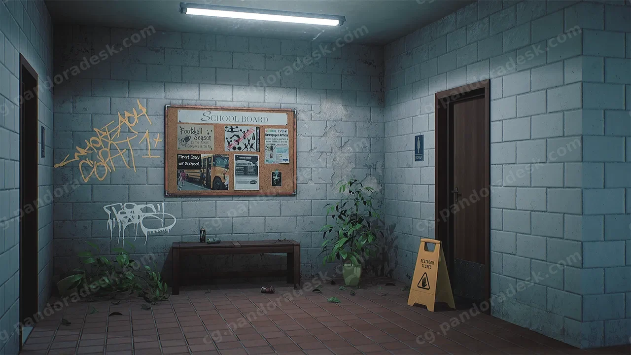 学校废弃洗手间-HighSchool Restroom