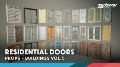 门 - Buildings VOL.5 - Doors (Nanite and Low Poly)