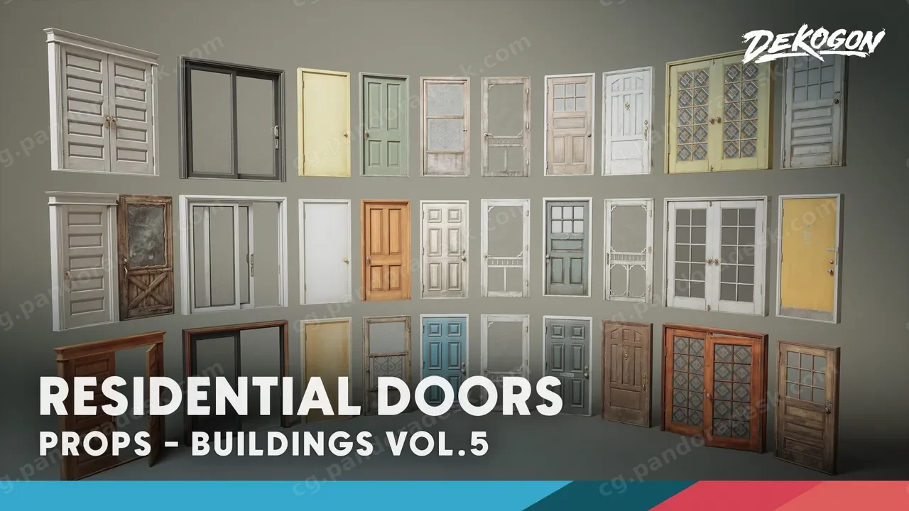 门 - Buildings VOL.5 - Doors (Nanite and Low Poly)