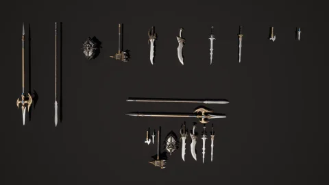 中世纪道具武器近战武器 - Kamo-Prop Weapon Melee Weapons