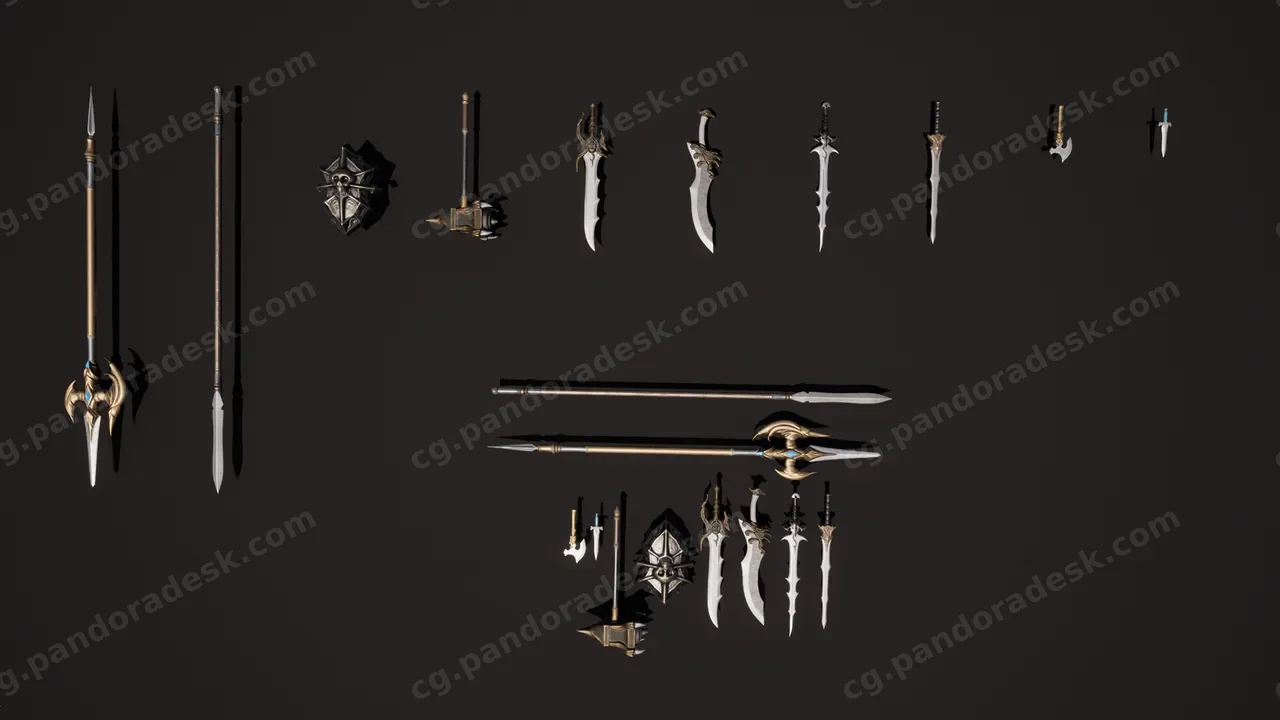中世纪道具武器近战武器 - Kamo-Prop Weapon Melee Weapons