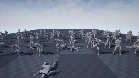 92个人物战士角色攻击UE5动作动画 -92 Animations For Warrior