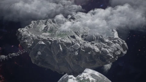 宇宙浮岛基地-Floating Island Environment