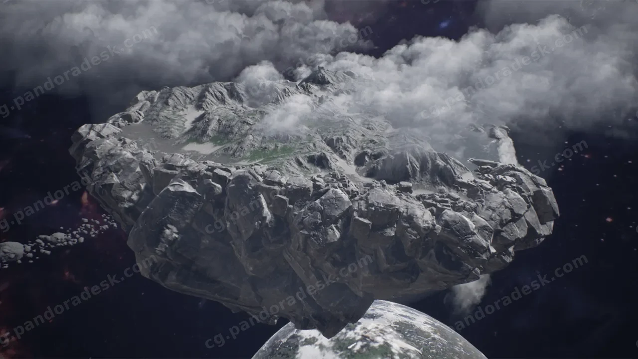 宇宙浮岛基地-Floating Island Environment