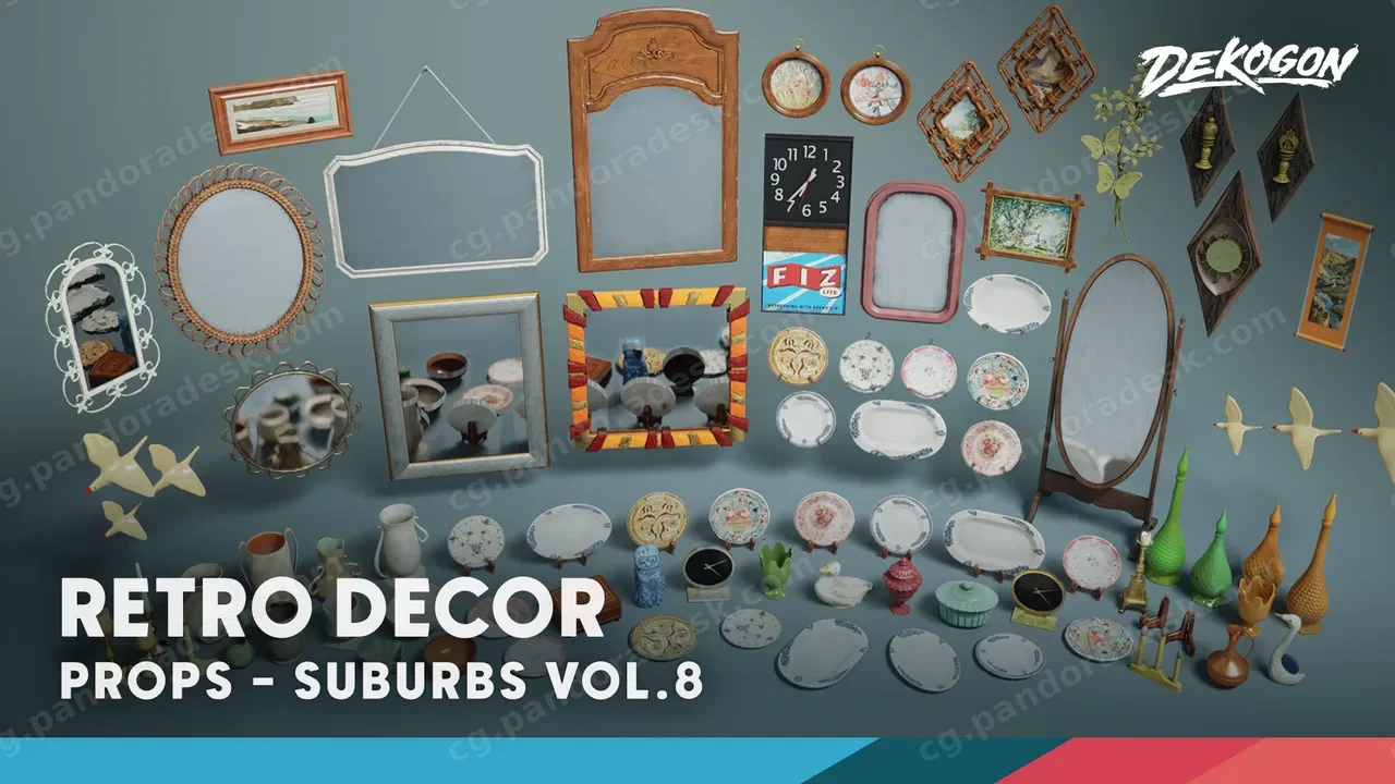 复古装饰品 - Suburbs VOL.8 - Retro Decor (Nanite and Low Poly)