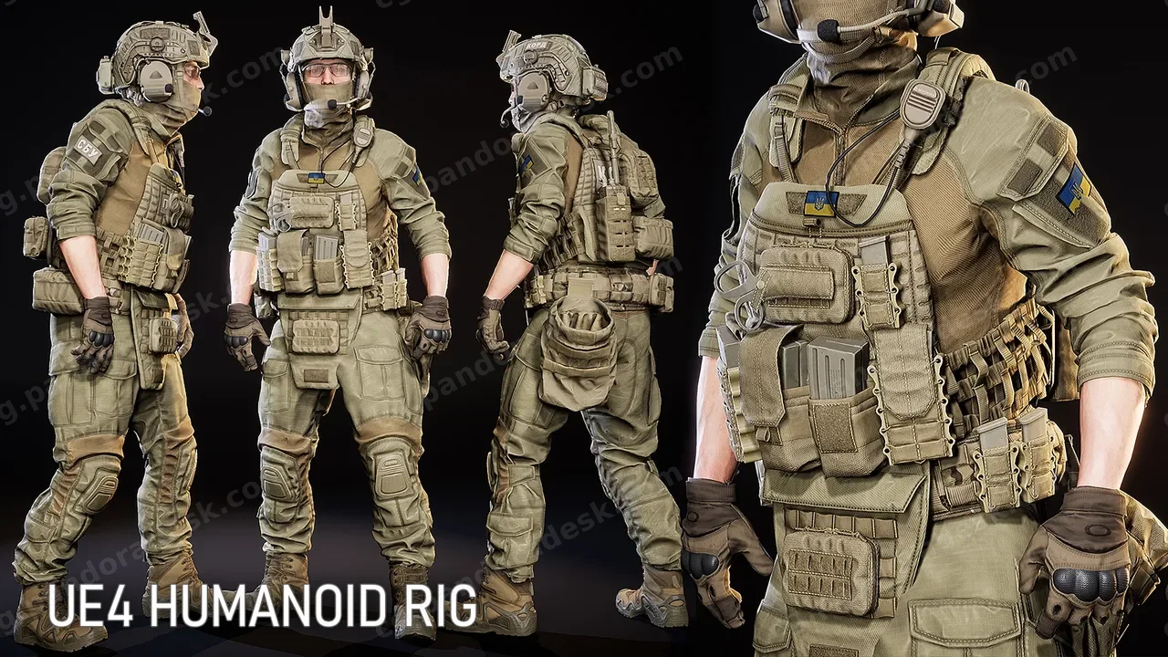 3A写实士兵角色军事人物 -MODULAR SOLDIER PACK Vol. 1