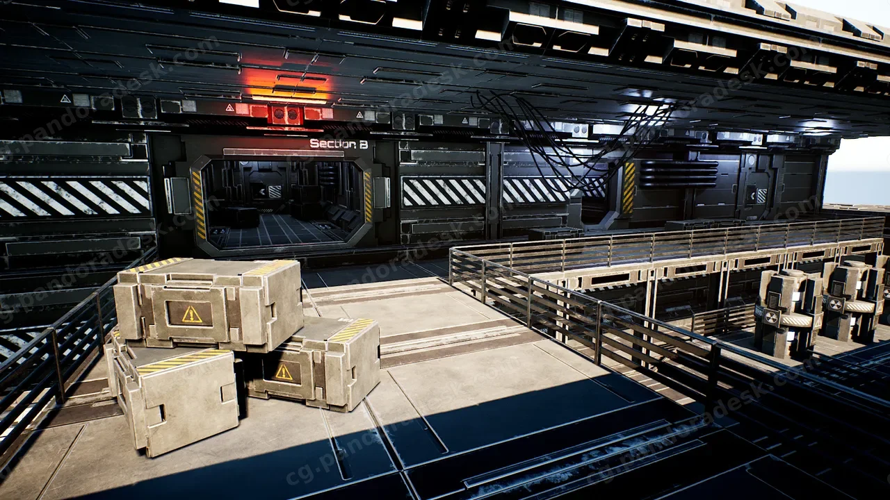 科技建筑-Modular Sci-Fi Station