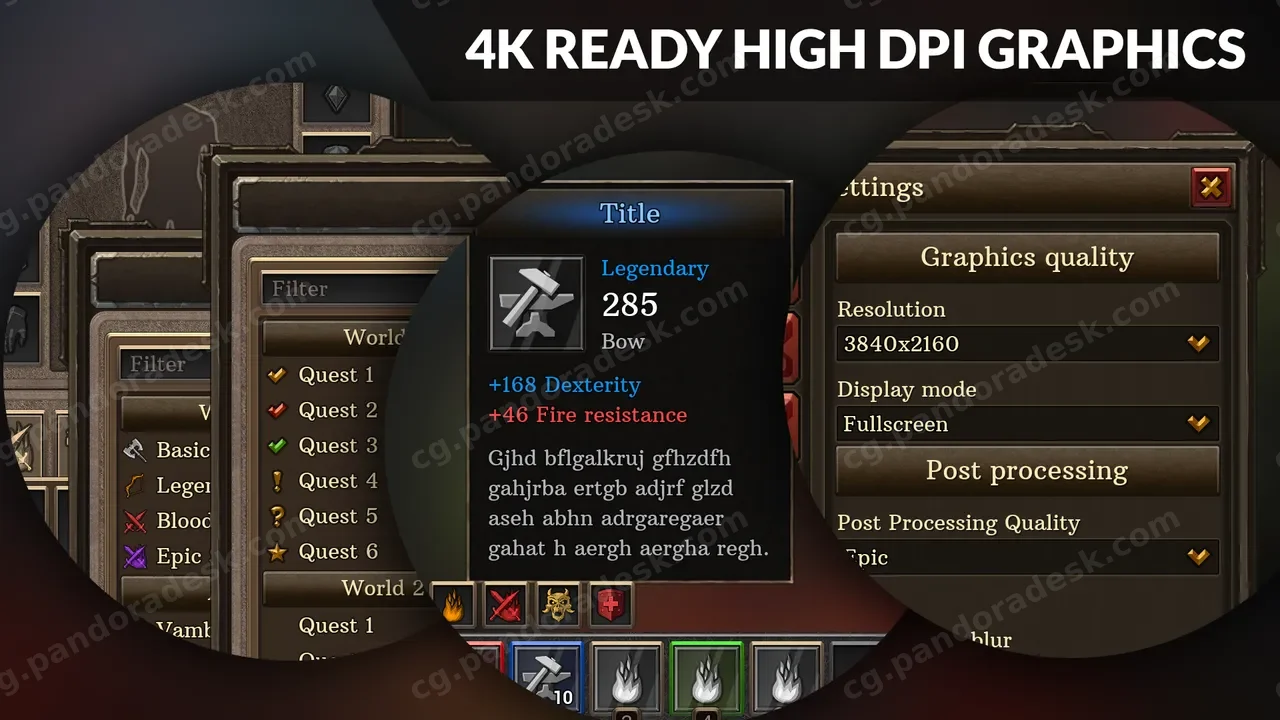4K 全幻想图形用户界面 - 4k Full Fantasy GUI