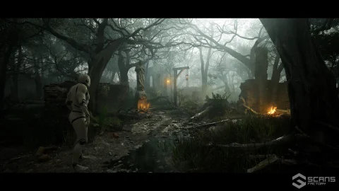 中世纪奇幻废墟 - 黑暗森林 - Medieval Fantasy Ruins - Dark Forest Environment