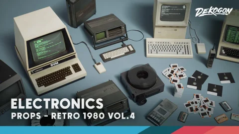 80年代电子产品 - Retro 80's VOL.4 - Electronics (Nanite and Low Poly)