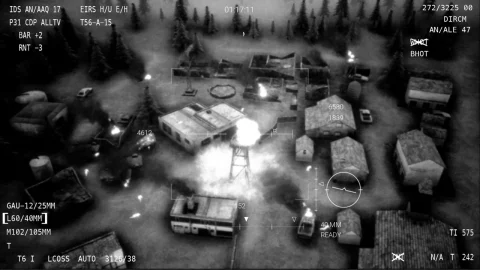 武装直升机迷你游戏 - Death From Above - Gunship Mini-Game