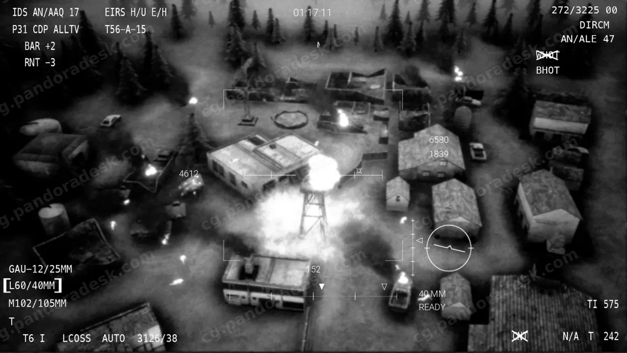 武装直升机迷你游戏 - Death From Above - Gunship Mini-Game
