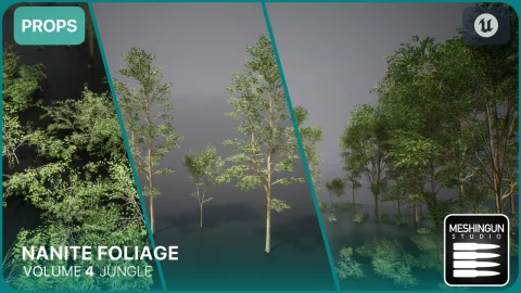 Nanite丛林植被树木灌木模型 Nanite Foliage Vol4 Jungle