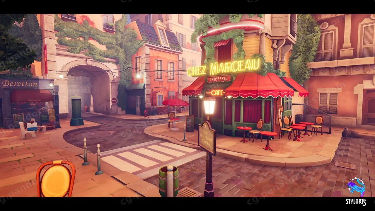 风格化巴黎街 - Stylized Paris Street ( Stylized , Street , Stylised )