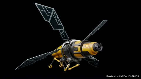 低聚操纵动画模型机器人蜜蜂角色 Robot Bee