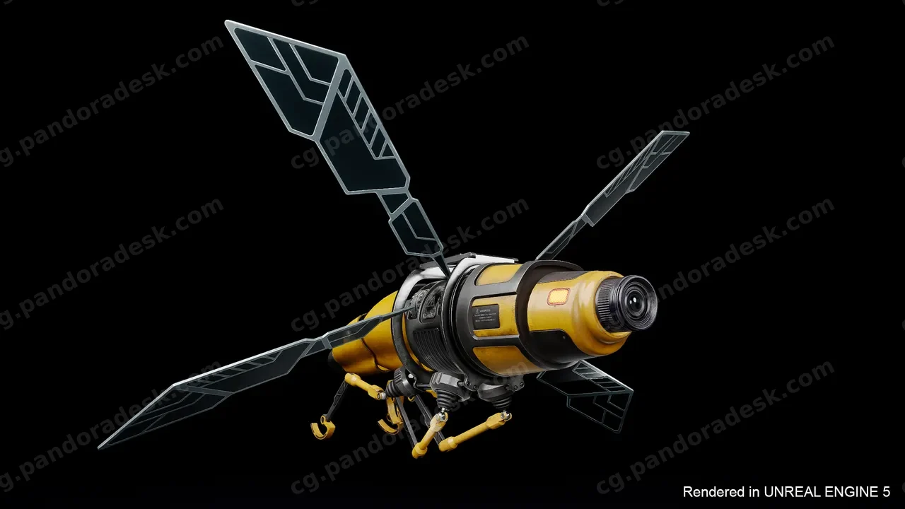 低聚操纵动画模型机器人蜜蜂角色 Robot Bee