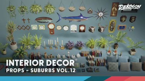 室内装饰 - Suburbs VOL.12 - Interior Decor (Nanite and Low Poly)