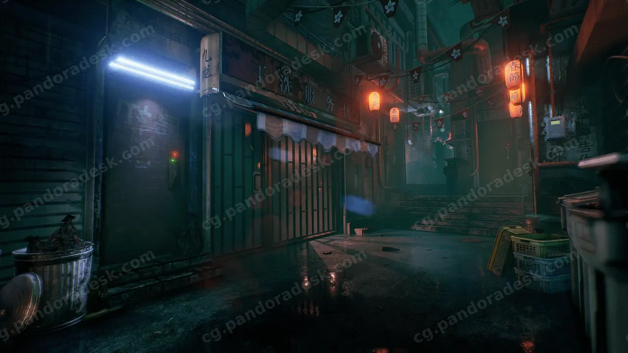 香港都市夜景-Hong Kong Alley