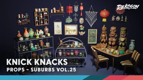 室内装饰小摆设（纳米机器人和低多边形）-Suburbs VOL.25 - Knick Knacks